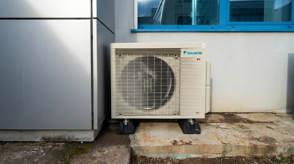 Int&eacute;rieur d'un local technique avec installation de plomberie et chauffage moderne